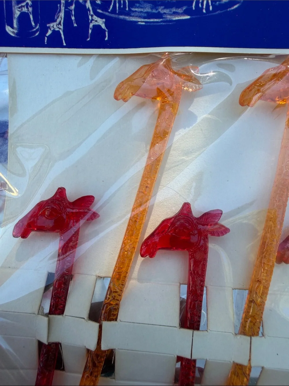Vintage 60’s Giraffe Swizzle Sticks . New